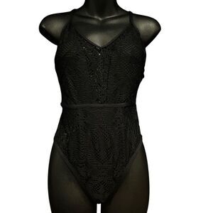 Reaction Kenneth Cole Black One Piece Swim Suit Women’s Small